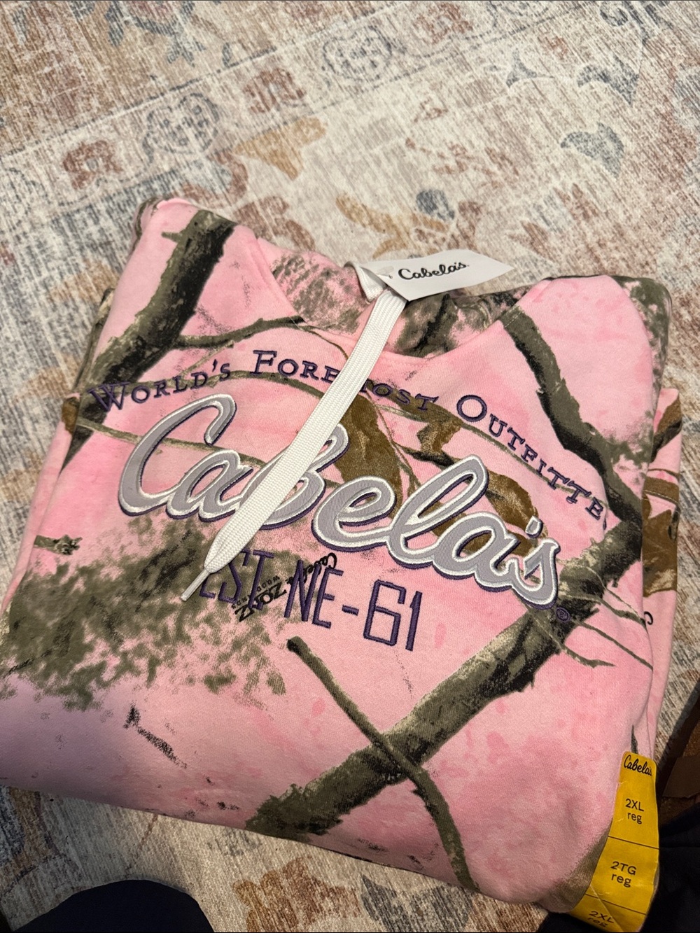 Cabela's Pink Camo Pullover Hoodie